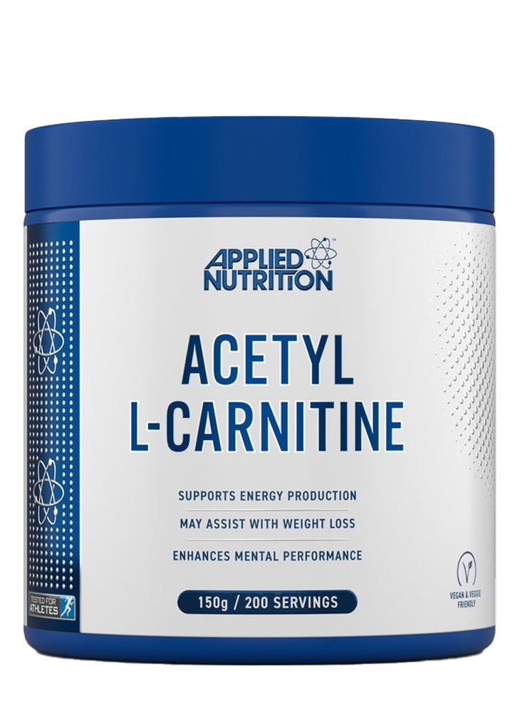 Applied Nutrition, Acetyl L-Carnitine, Supports Energy Production, 150g, 200 Servings