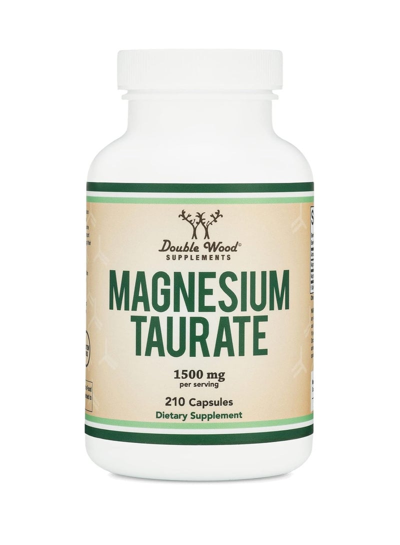 Double Wood Supplements Magnesium Taurate    1500 mg per serving 210 capsules