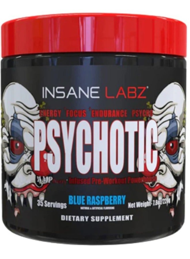 Psychotic, Blue Raspberry Flavour, 35 Servings