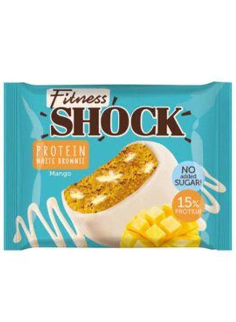 Fitness Shock Protein White Brownie Mango 10x50g – Power-Packed Protein for Fitness Enthusiasts