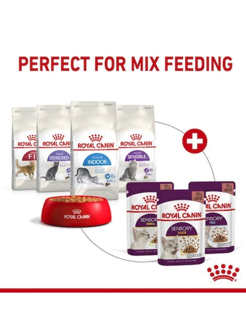 Royal Canin, Feline Health Nutrition, Sensory Feel Gravy Wet Food Pouches For Cat Wet Food - 12Pcs x 85G in 1 Box