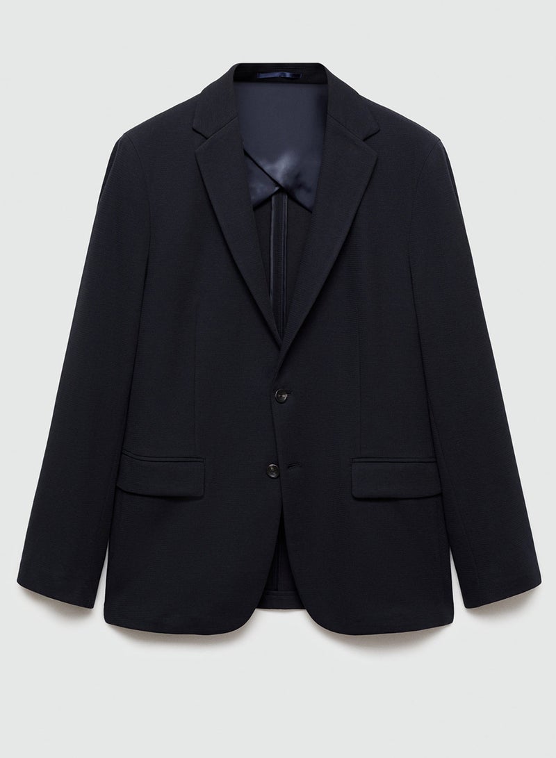 Slim Fit Micro Structured Tailored Jacket