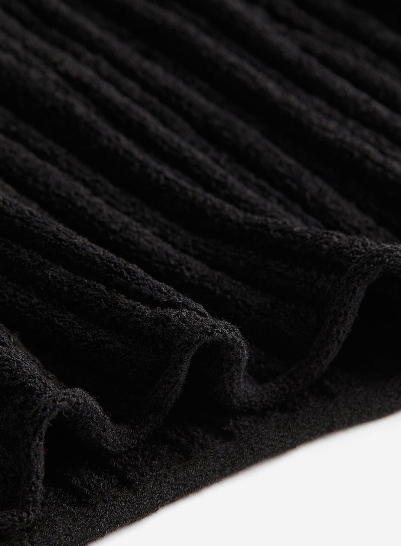 Asymmetric-Hem Rib-Knit Jumper