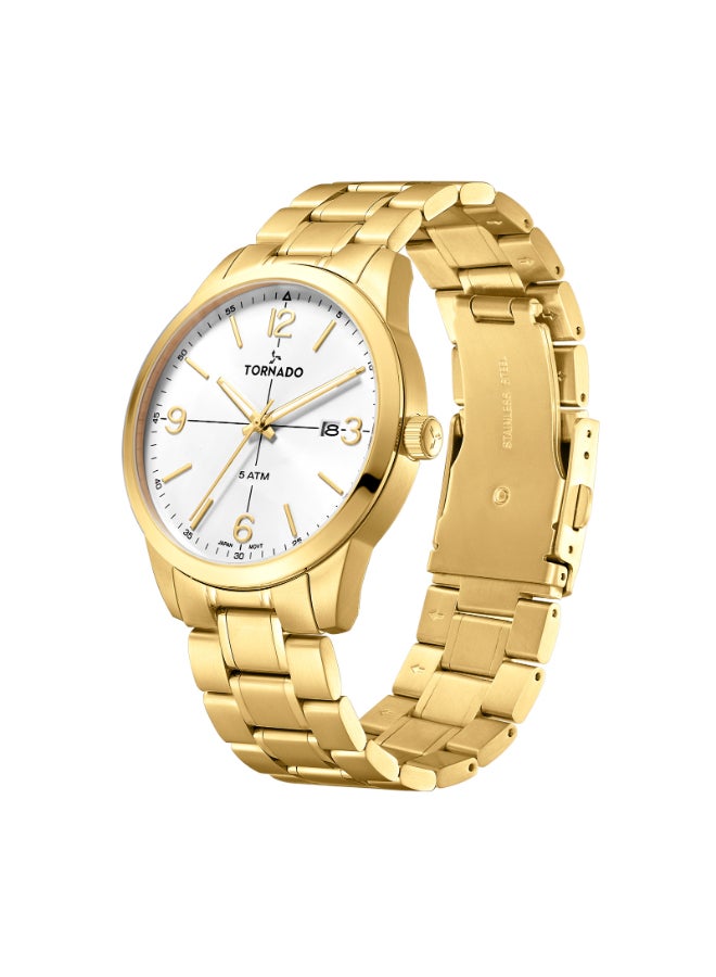 Men's Watch, Analog Display and Stainless Steel Strap - T24007-GBGW, Gold