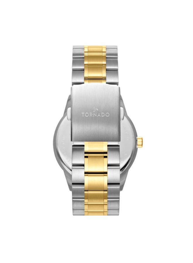 Men's Watch, Analog Display and Stainless Steel Strap - T24007-TBTN, Gold