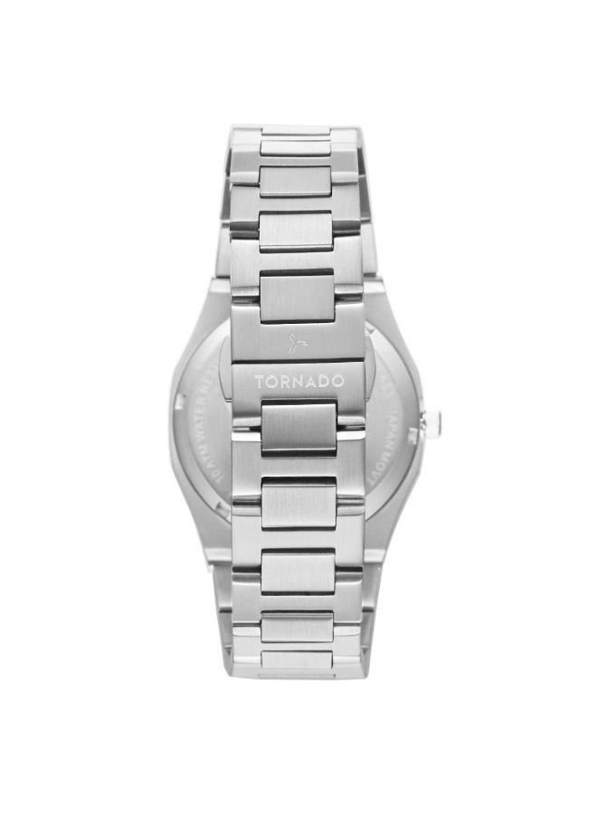 SPECTRA SET Men's Miyota GM12 Movement Watch, Analog Display and Stainless Steel Strap - T23006C-SBSW-S, Silver