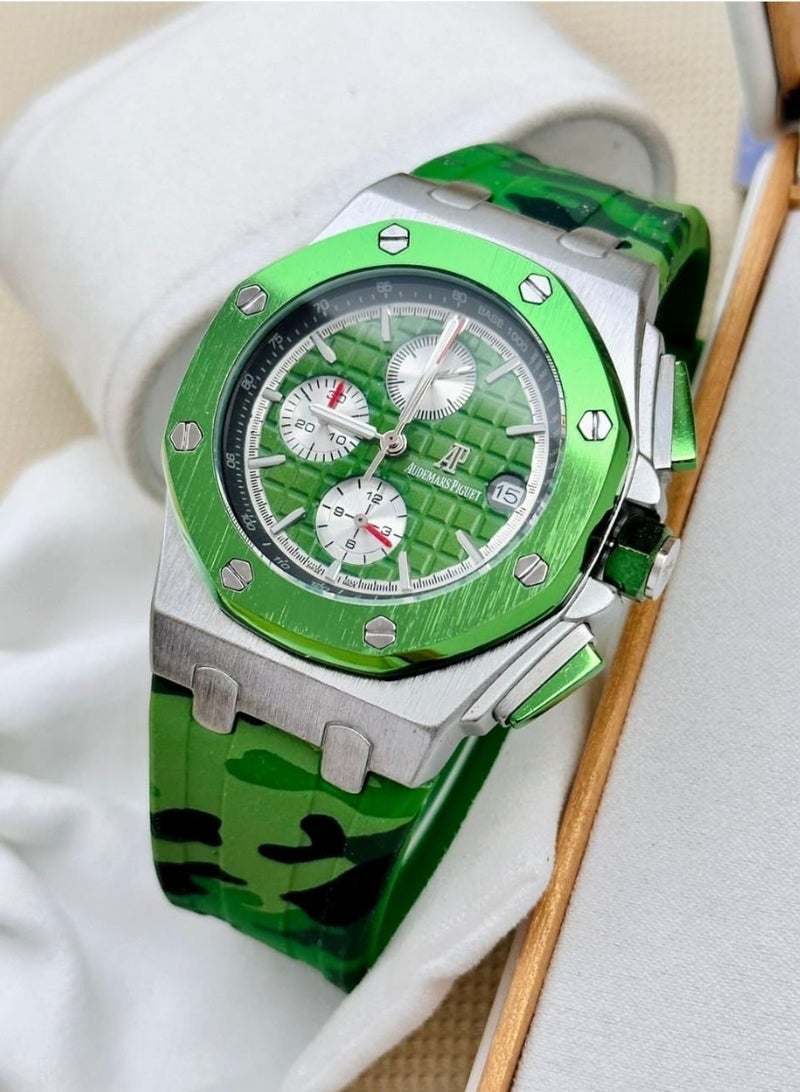 New popular high-end multifunctional six needle silicone sports quartz watch for men