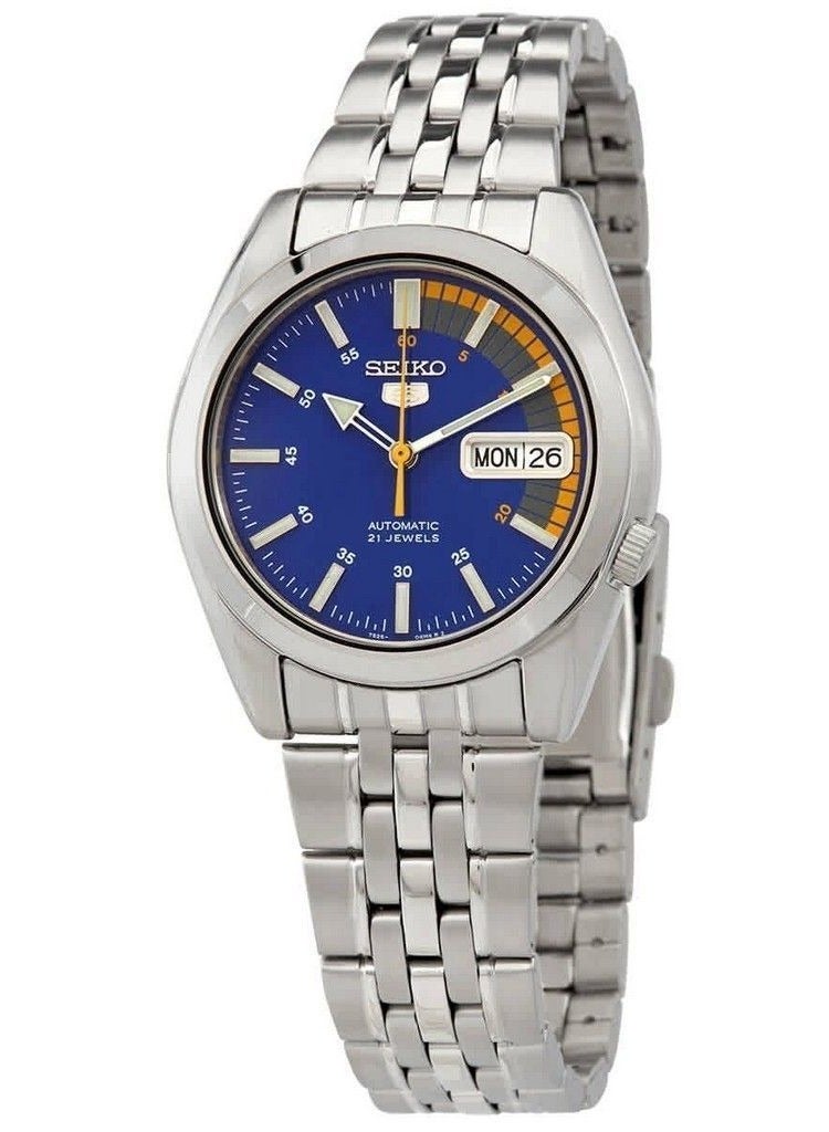 Seiko Men's Seiko 5 Automatic Watch With Analog Display And Stainless Steel Strap