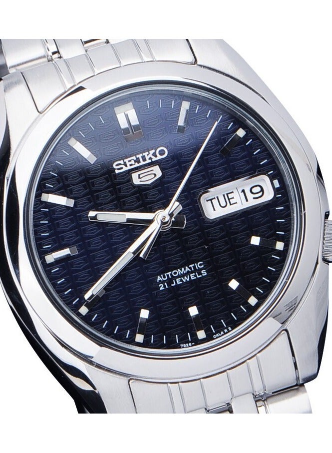 Seiko 5 Men's Black Dial Stainless Steel Band Automatic Watch SNK357K1