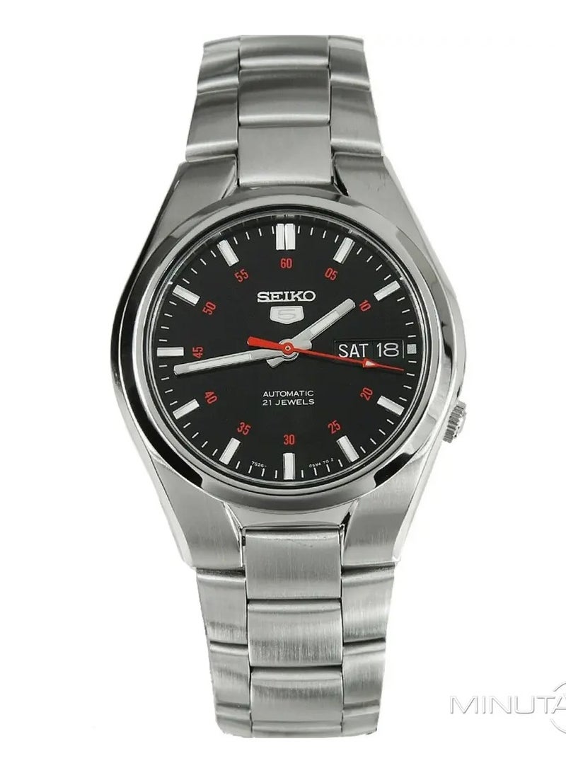 Seiko Mens Automatic Watch, Analog Display And Stainless Steel Strap SNK617K1