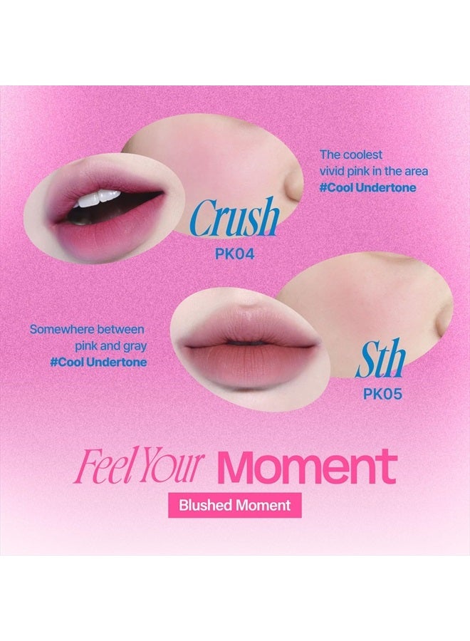 Lip&Cheek Blurry Pudding Pot | Blushed Moment - Crush | Makeup Blush, Buildable Lightweight, Multi-Use Soft Matte Finish | 5g