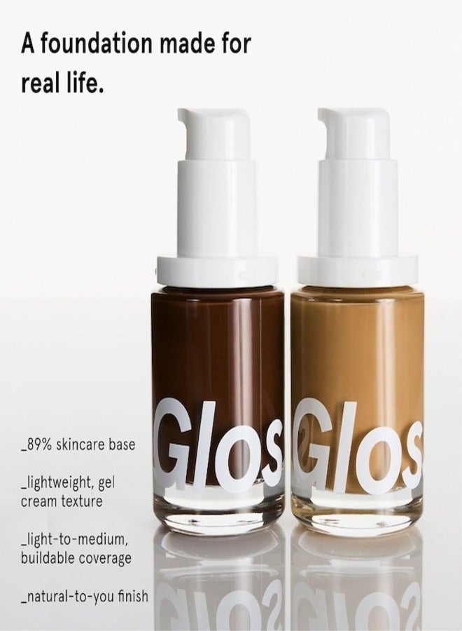 Glossier Stretch Liquid Foundation – Buildable Coverage, Deep 1 - golden base tone 30ml