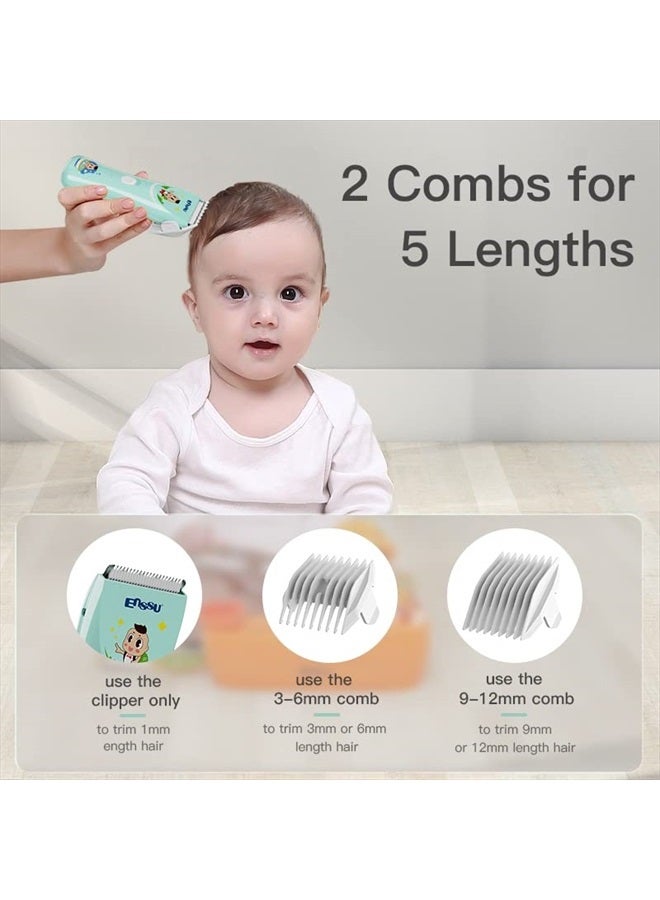 Baby Hair Clippers, Lower Noise Haircut Trimmers for Children with Autism and Sensory Sensitivity, Babies Infant Kids Waterproof Hair Cutting Kits