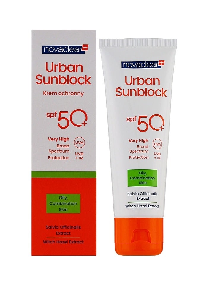 Novaclear Urban Sunblock Face Cream SPF 50+ for Oily to comnination Skin 40 ml