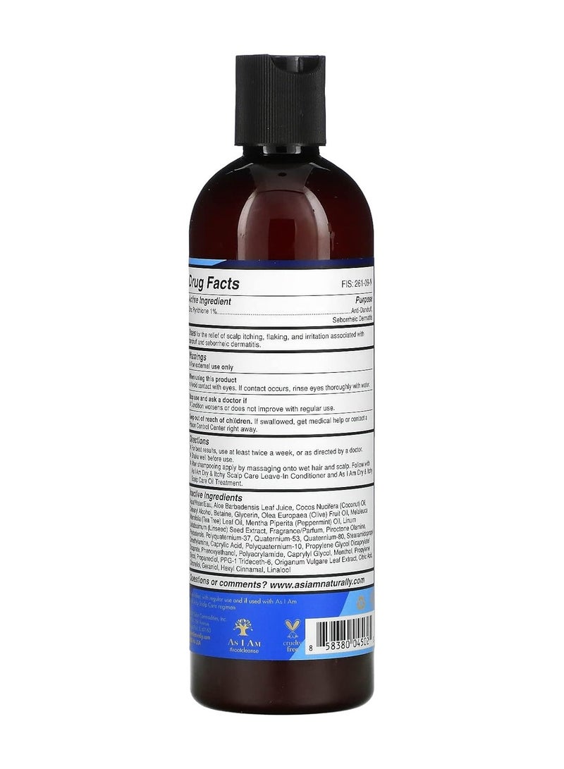 As I Am Dry & Itchy Scalp Care Conditioner - 12 ounce - Enriched with Zinc Pyrithione, Olive Oil, and Tea Tree Oil - Fights Dandruff and Seborrheic Dermatitis 355ml Made in USA.