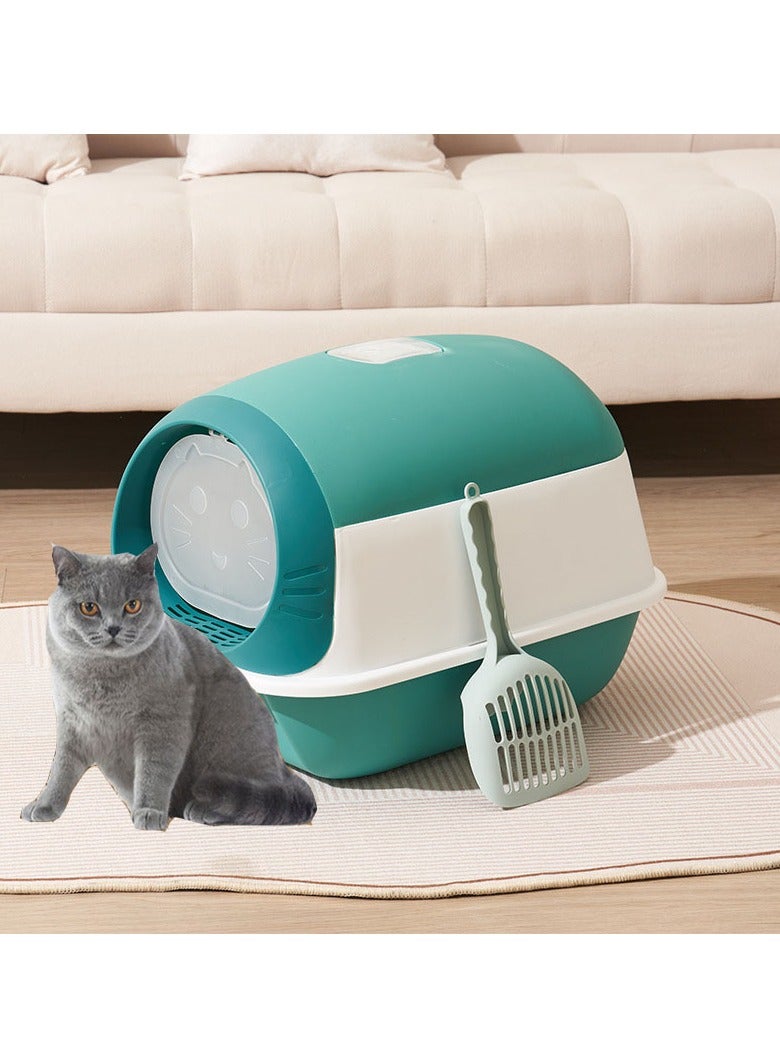 Cat Litter Box Fully Enclosed Large Cat Litter Box Extra Large Enclosed Litter Box Green