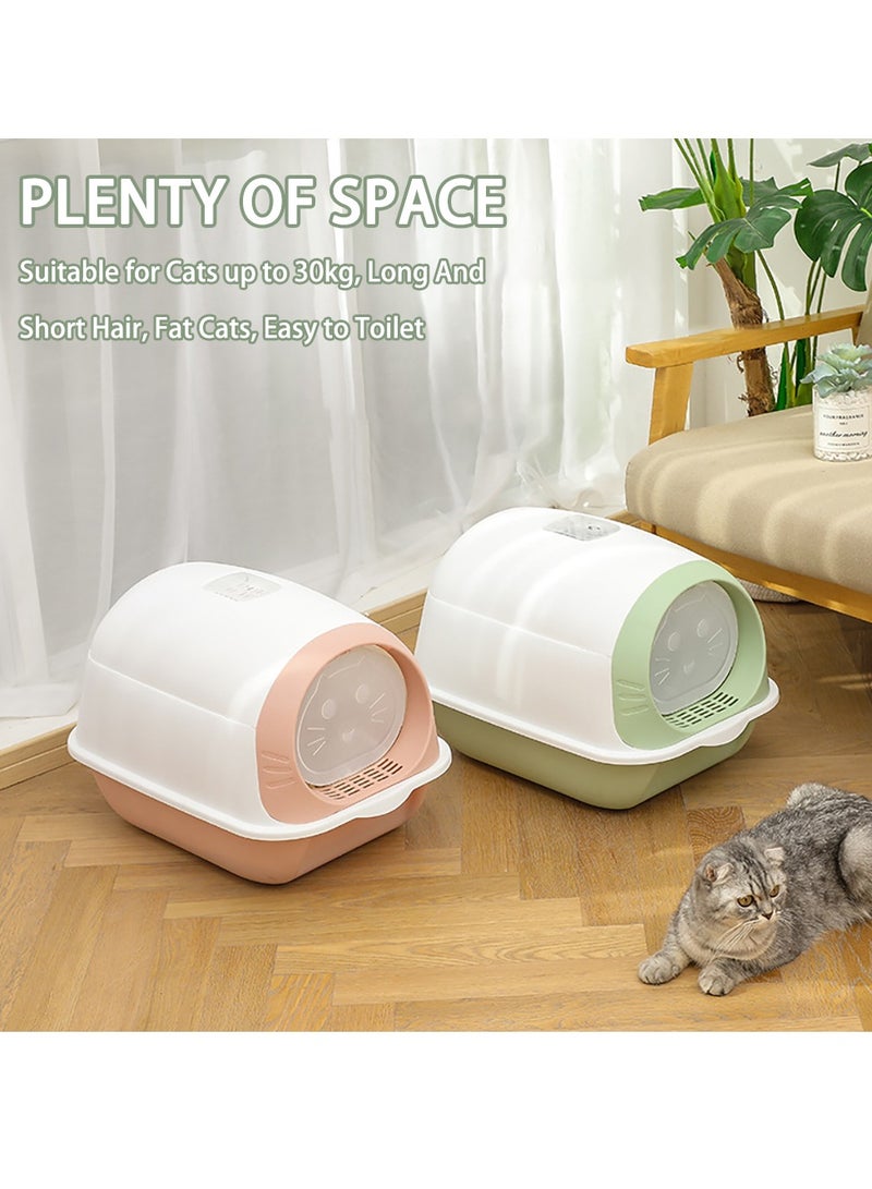 Cat Litter Box Fully Enclosed Large Cat Litter Box Extra Large Enclosed Litter Box Green