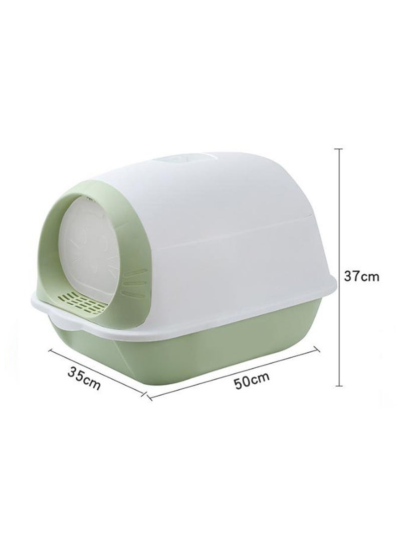 Cat Litter Box Fully Enclosed Large Cat Litter Box Extra Large Enclosed Litter Box Green