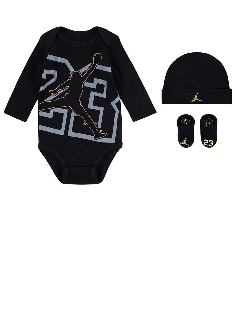 Infant Jordan See Me Shine 3 Piece Bodysuit