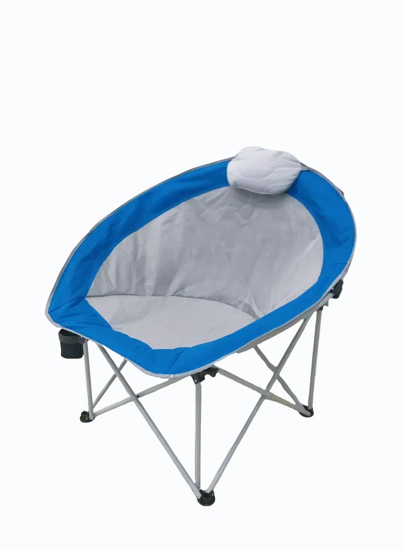 Foldable Camping Chair Beach Chair with Pillow and and Cup Holder