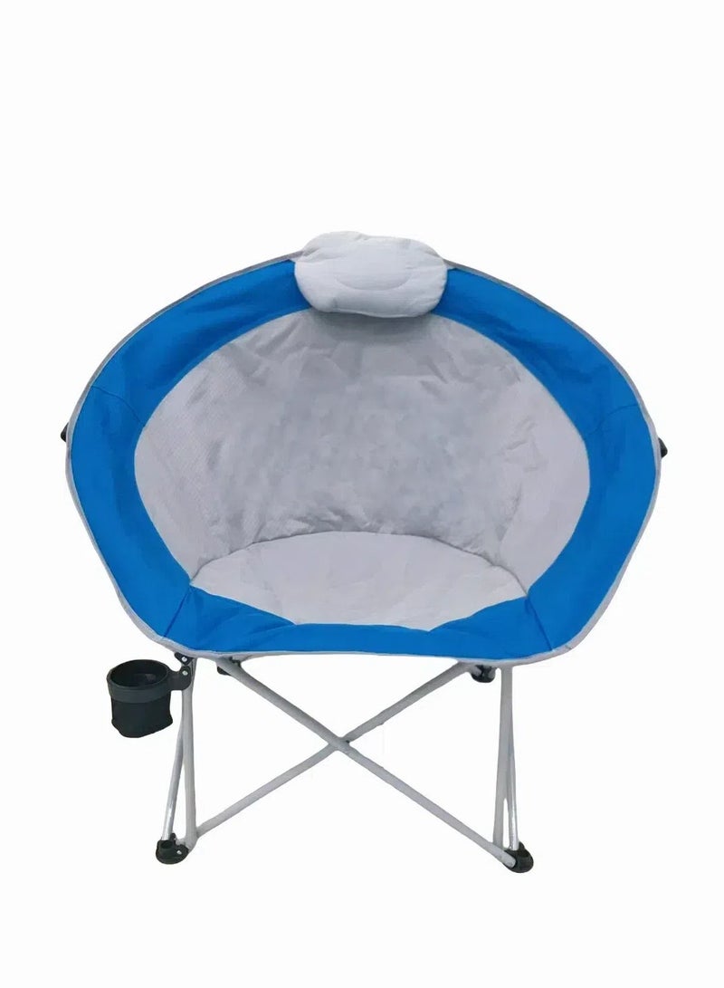 Foldable Camping Chair Beach Chair with Pillow and and Cup Holder