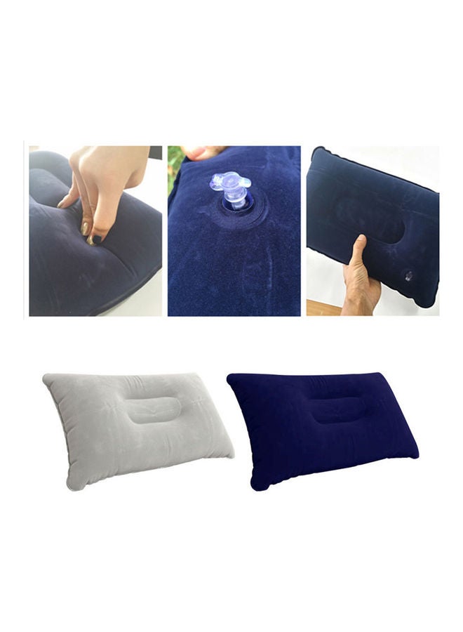 Portable Outdoor Non Leakage Flocking Inflation Pillow Cushion 20x10x20cm