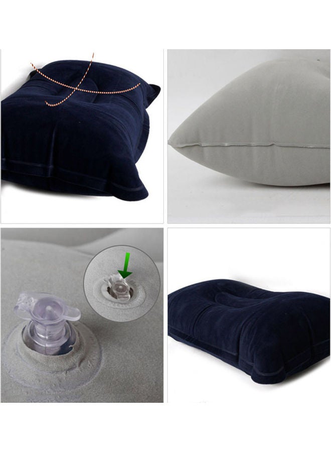 Portable Outdoor Non Leakage Flocking Inflation Pillow Cushion 20x10x20cm