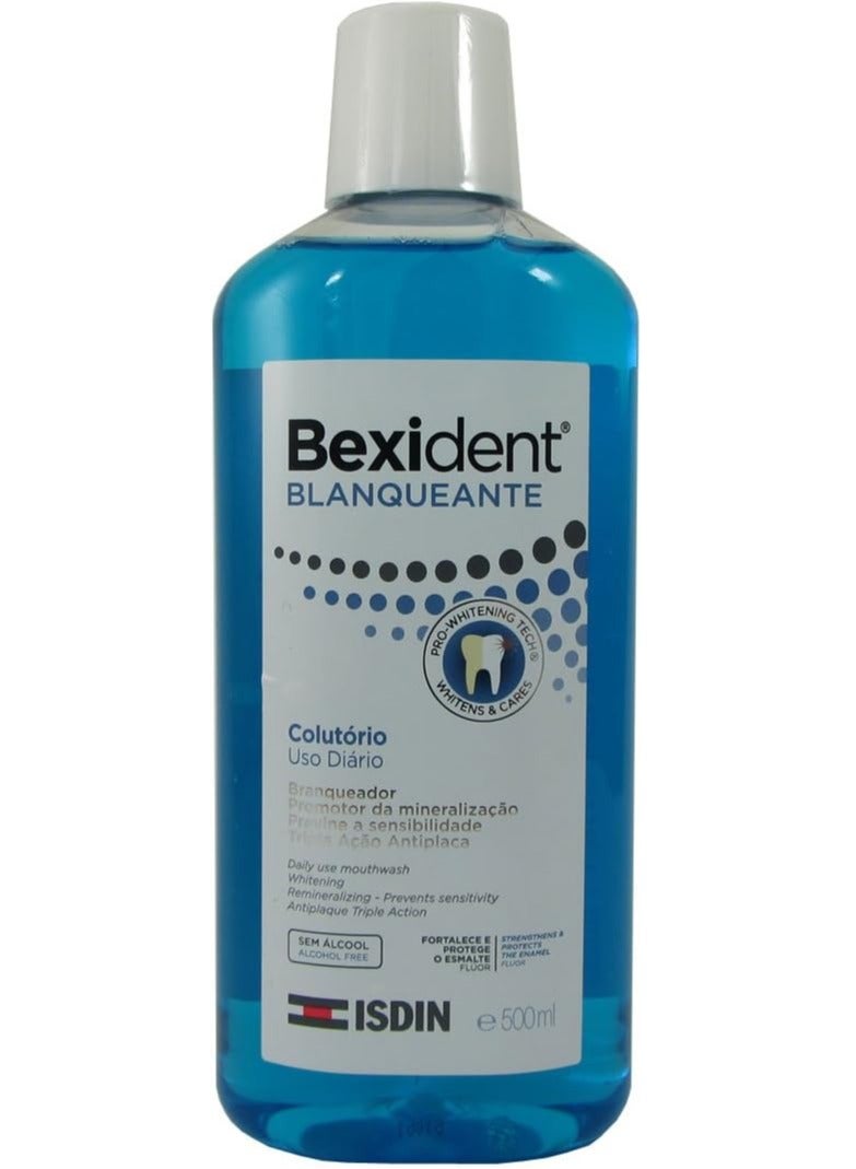 Bexident Blanqueante Whitening Mouthwash Plague Protection 500ml