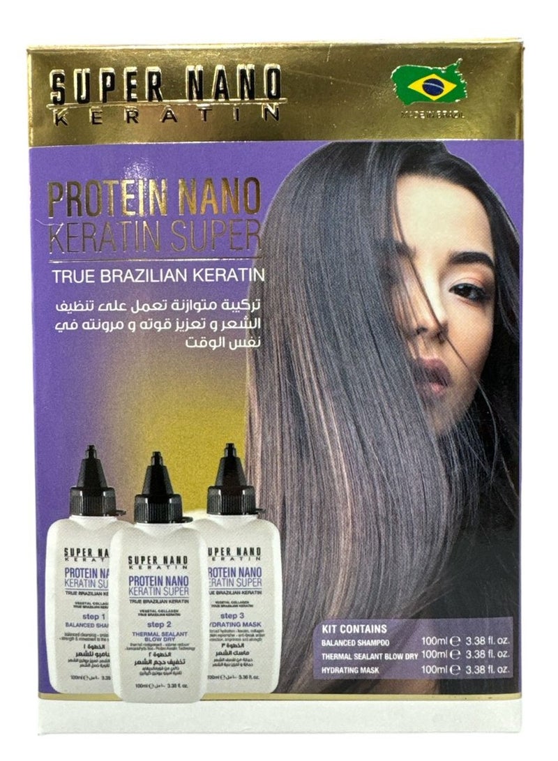 PROTEIN NANO HAIR KERATIN KIT 3*100ML