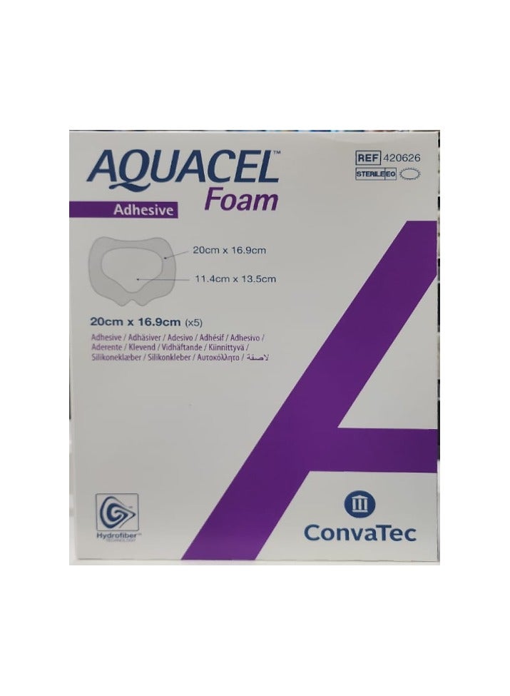 Aquacel Foam Adhesive, 420626, 20cm x 16.9cm, 5's