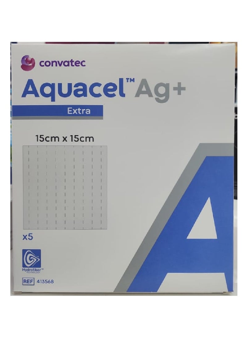 Aquacel Ag+ Extra, 413568, 15cm x 15cm, 5's