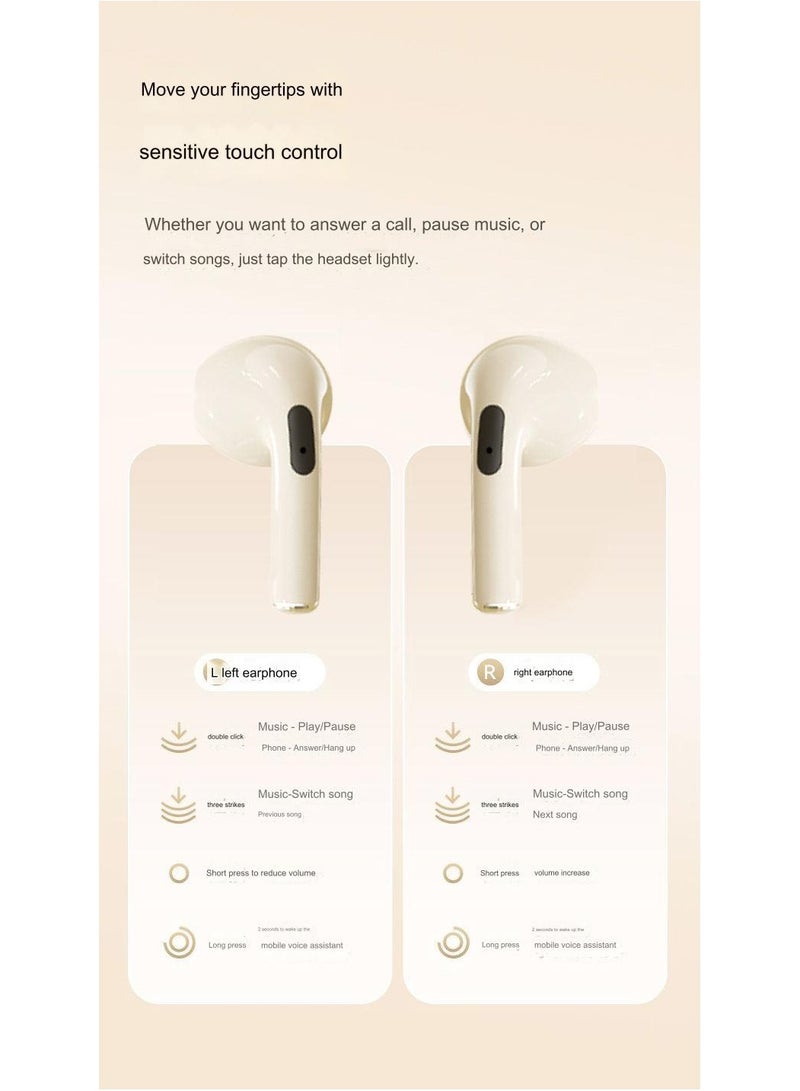 Wireless Bluetooth earphones with digital display, in ear noise reduction, high sound quality, long battery life, and high aesthetic value, suitable for both men and women