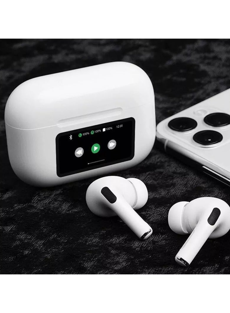 Wireless Earbuds with LED Touch Screen, Noise Reduction Headphones with, Wireless Compatible Earphones with Charging Case