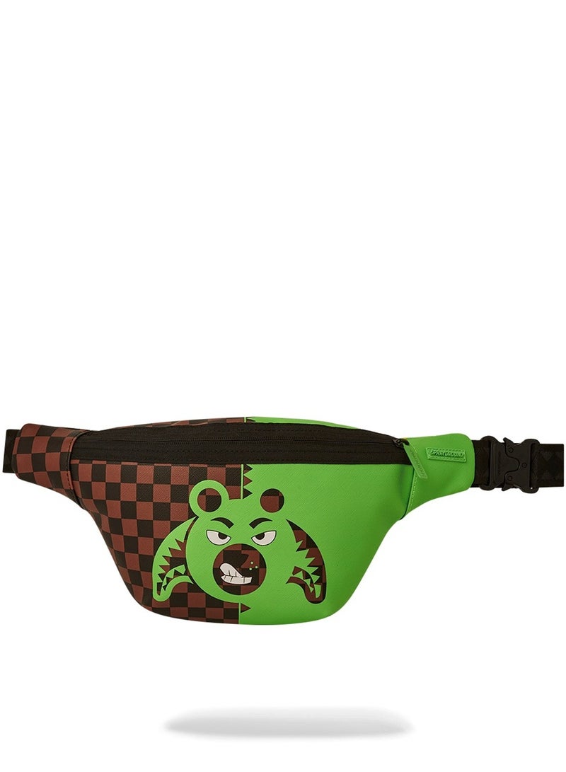 GREEN MONEY BEAR SPLIT SAVVY CROSS-BODY