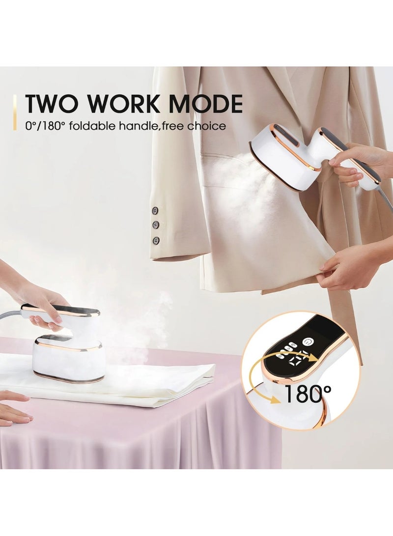 Deluxe Handheld Garment Steamer and Iron with Digital Display