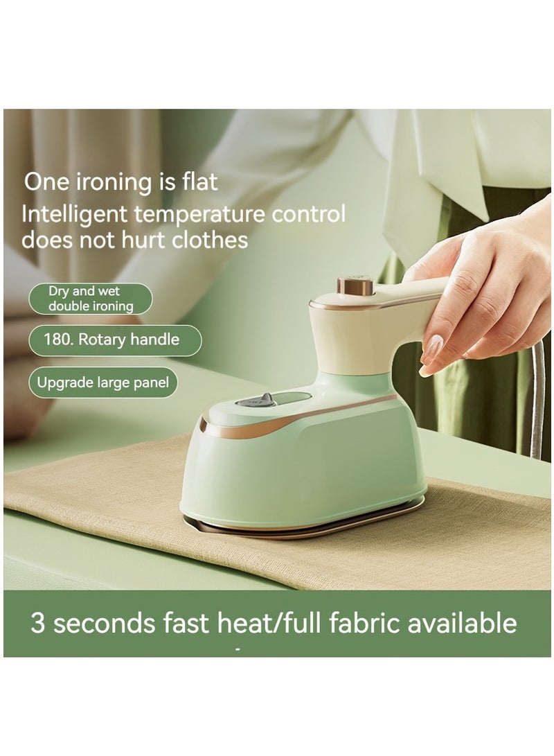 Portable Steam Iron, Fast Heating, 1000 Watts, 70ml - Home and Travel Portable Wrinkle Remover (with Measuring Cup and Heat Resistant Pad)