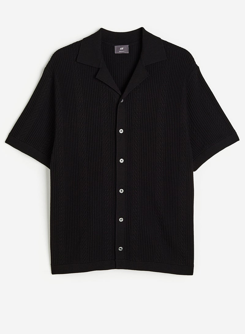 Regular Fit Textured-Knit Resort Shirt