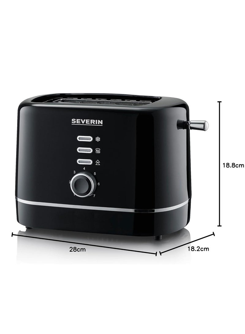 Automatic Toaster, 2 Slices, 850 W, Black