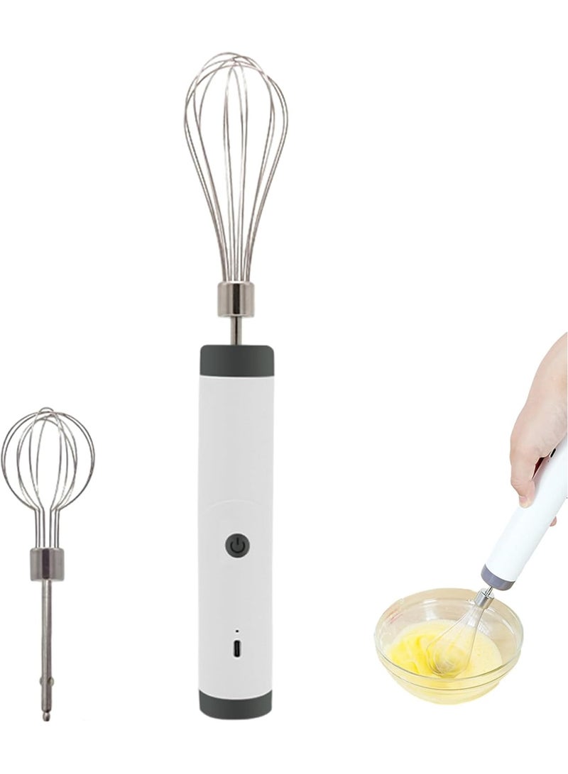 Milk Frother Handheld, Rechargeable Electric Egg Beater, 3 Adjustable Speeds Coffee Mixer Frother with Foldable Handle, Portable Immersion Blender Handheld, Milk Frother Handheld for Coffee Latte Egg