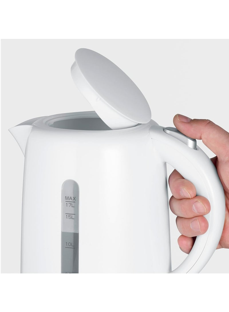 WK 4325 Electric Kettle, 1.7L White Design with Removable Filter