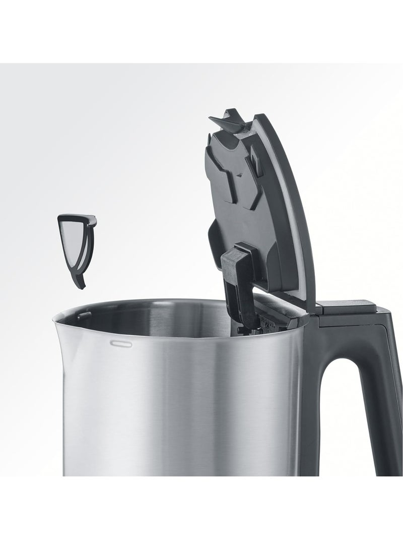 WK 3409 Electric Kettle, 1.7L Stainless Steel, Powerful & Compact