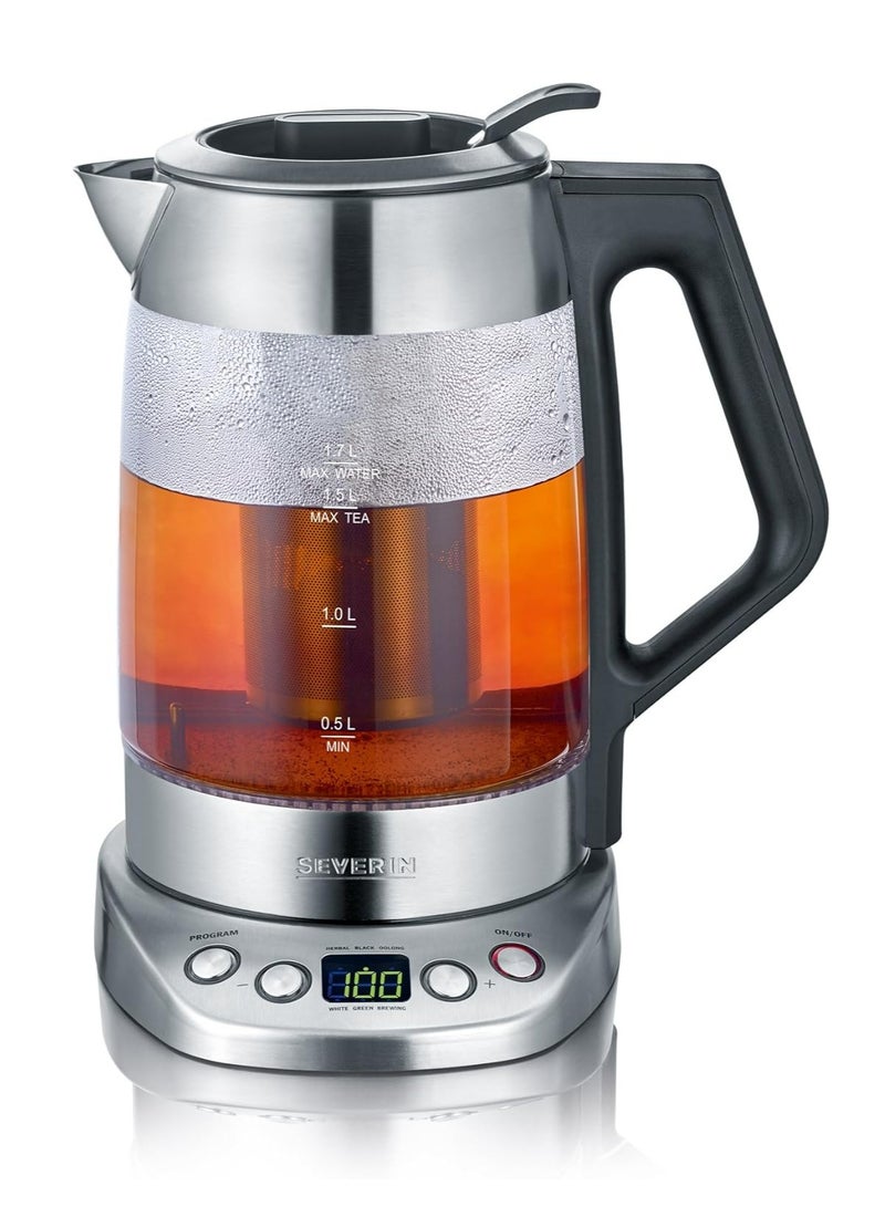 WK 3479 Deluxe Glass Tea Maker and Kettle, 3000W, 1.7L