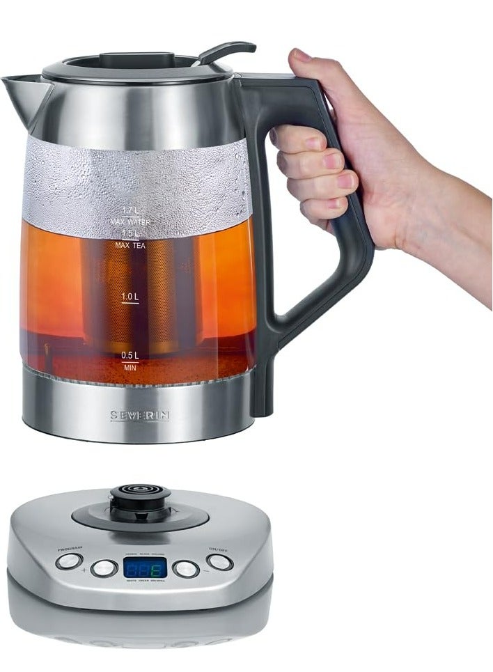 WK 3479 Deluxe Glass Tea Maker and Kettle, 3000W, 1.7L