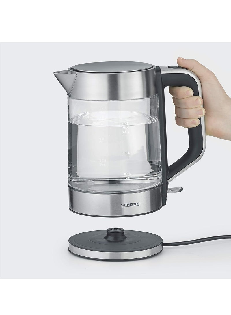 WK 3420 Glass Kettle, 1.7 L Capacity, 2200 W Stainless Steel Electric Kettle