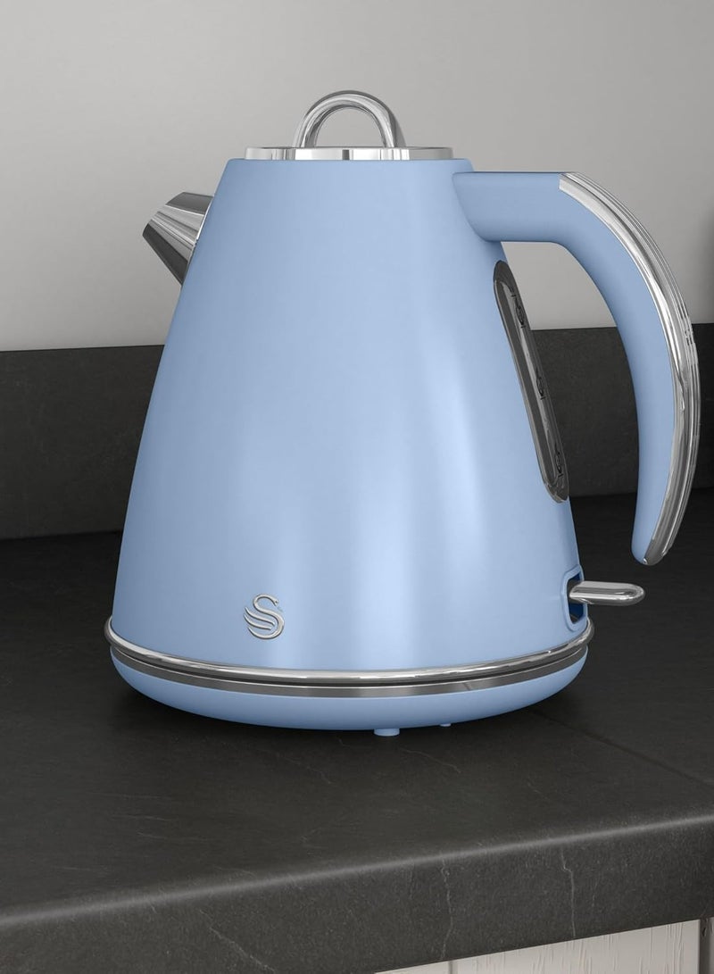 SK19020BLN Retro Jug Kettle, Fast Boil, Easy Pour, 360 Degree Base, 1.5L, 3KW, Blue