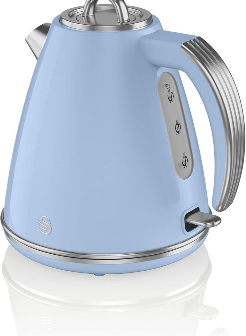 SK19020BLN Retro Jug Kettle, Fast Boil, Easy Pour, 360 Degree Base, 1.5L, 3KW, Blue