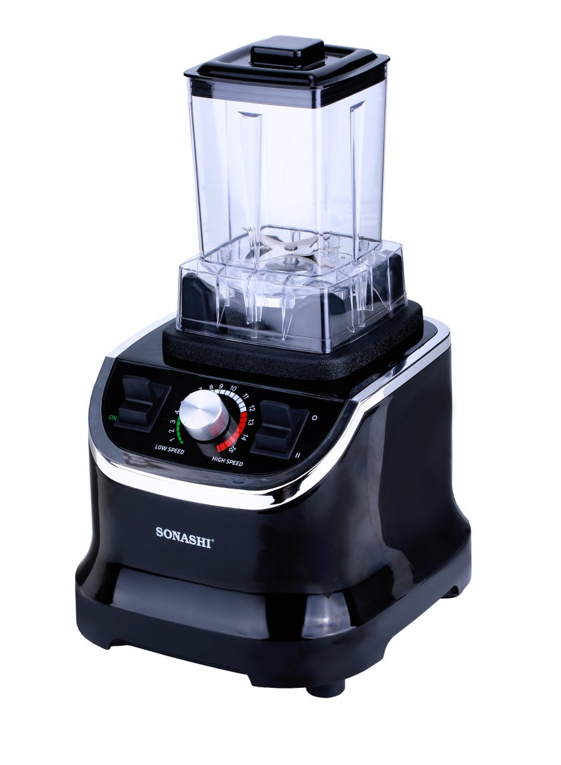 2-in-1 High-Speed Blender with 2L Unbreakable Jar | 15 Speeds with Pulse Control & Overheat Protection | Grinding/Blending/Ice Crushing | Blender for Shakes, Smoothies, Nuts and Ice 1000W SB-197 2 L 1000 W SB-197 Black