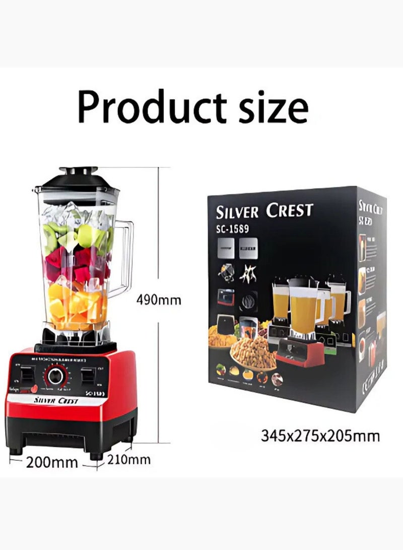 Professional Blender 2 In 1 4500W High Power Blenders For Kitchen Stainless Countertop Smoothie Blender Ideal for Smoothies Shakes