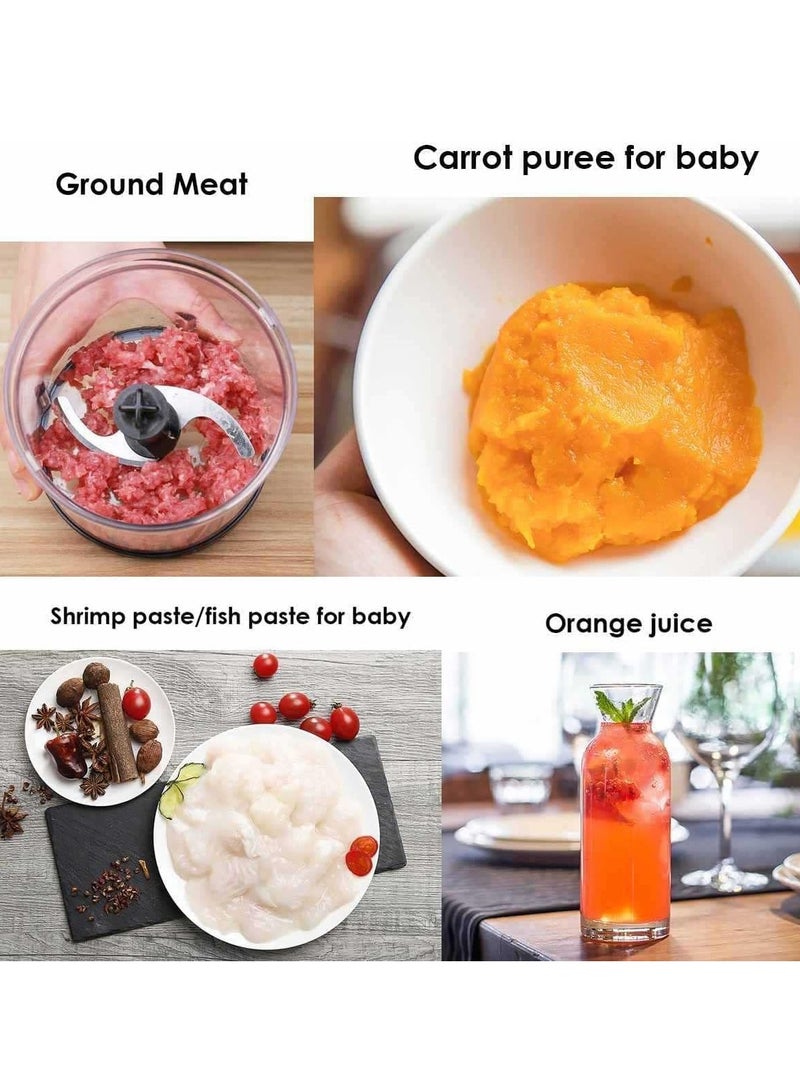 4-in-1 Hand Blender - 500W Powerful Motor, BPA-Free Accessories, Adjustable Speed and Turbo Boost, Ergonomic Grip, Easy Clean and Store, Immersion Handheld Blender, Stainless Blades