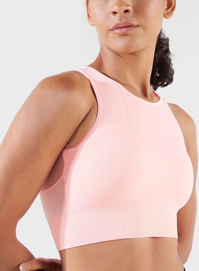 Mesh Detail Racer Back Sports Bra